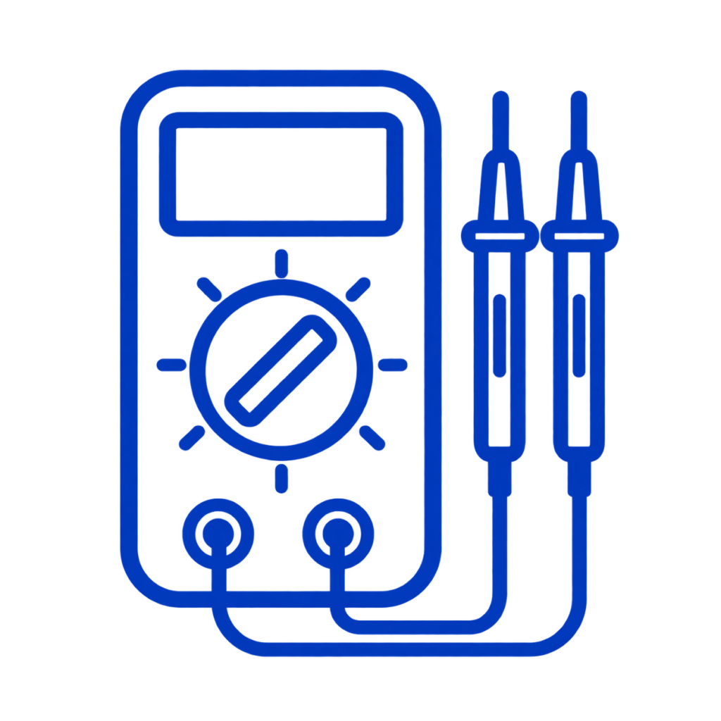 multimetro elettronico con due sonde